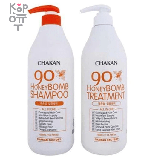 Chakan Honey Bomb 90% Treatment - Кондиционер для поврежденных волос и чувствительной кожи Медовая Бомба 1л. , купить с доставкой на дом фото 1 &mdash; Корейские товары для всей семьи(КорОпт)