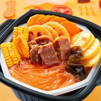 Саморазогревающаяся лапша Haidilao со вкусом говядины в томатом соусом, 365гр.