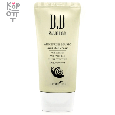 Aenepure Magic Snail BB Cream SPF50+  - ВВ крем омолаживающий с улиточным муцином SPF 50+/PA+++ 50 мл. &mdash; Корейские товары для всей семьи(КорОпт)
