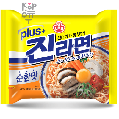 Ottogi Jin Ramen (Mild) - Лапша со вкусом грибов 120гр.
