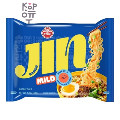 Ottogi Jin Ramen (Mild) - Лапша со вкусом грибов