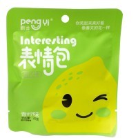 Кислая леденцовая карамель сэндвич PengYi Интересные смайлики со вкусом Лайма