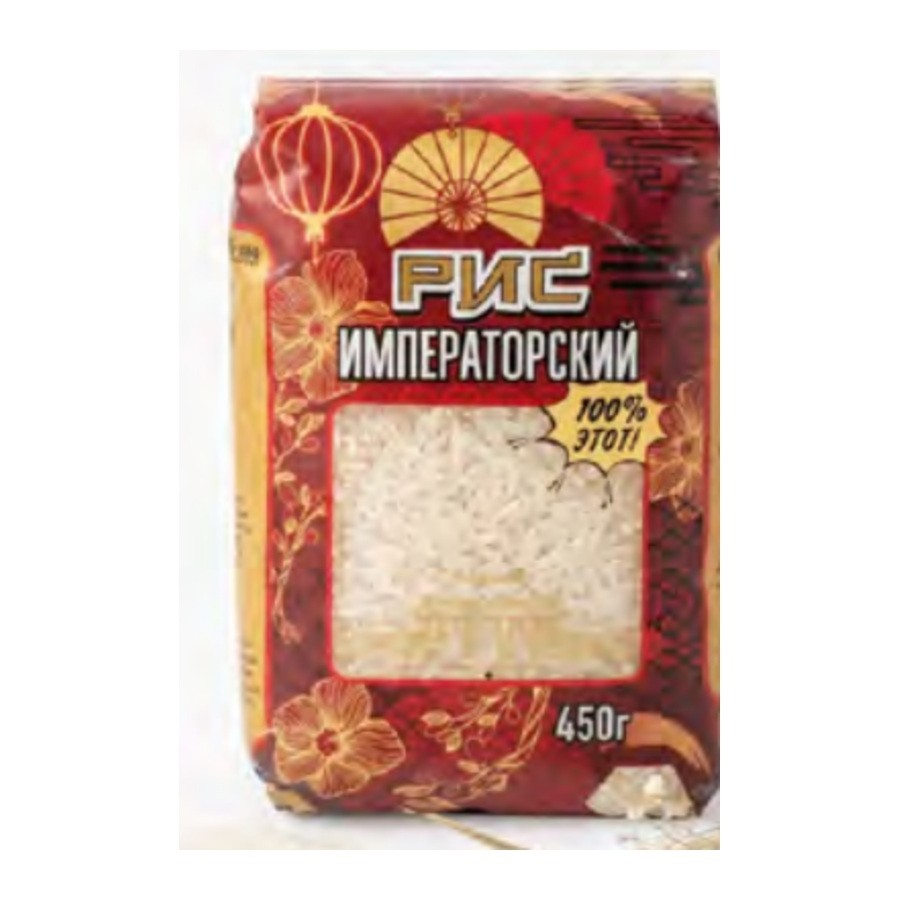 Рис ТСР «Императорский из Хэйлунцзян», сорт первый, 450гр., Коробка 8шт.