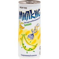 LOTTE Газированный напиток "Милкис" Банан, 250 мл