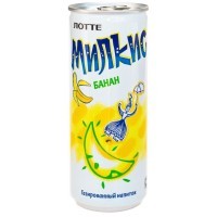 LOTTE Газированный напиток "Милкис" Банан, 250 мл