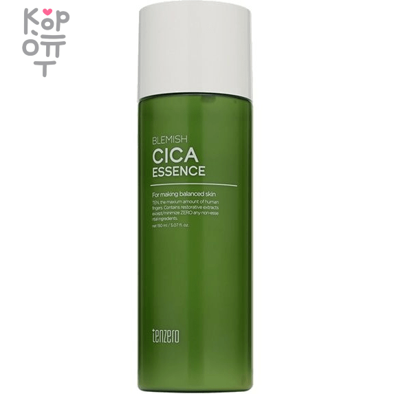 Tenzero Blemish Cica Essence - Смягчающая эссенция с экстрактом Азиатской Центеллы 200мл., купить с доставкой на дом фото 1 &mdash; Корейские товары для всей семьи(КорОпт)