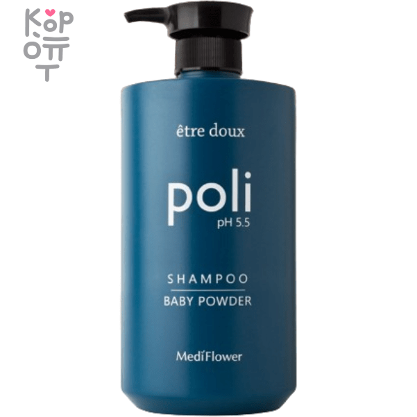 Medi Flower Poli pH 5.5 Baby Powder Shampoo - Шампунь для волос с ароматом Детской Присыпки 1000мл., купить с доставкой на дом фото 1 — Корейские товары для всей семьи(КорОпт)