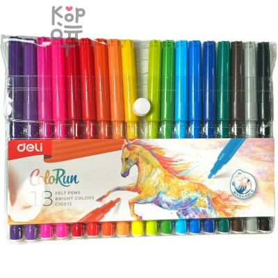 Deli ColoRun - Набор фломастеров, 18 цветов