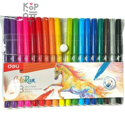 Deli ColoRun - Набор фломастеров, 18 цветов