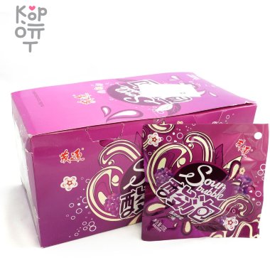 Кислая карамель Sour Buble Взрывашка со вкусом сочного Винограда &mdash; Корейские товары для всей семьи(КорОпт)