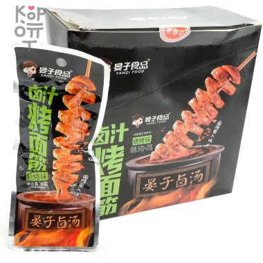 Снек Yanzi Food Запеченные Шашлычки на шпажке, со вкусом барбекю, 30гр. — Корейские товары для всей семьи(КорОпт)
