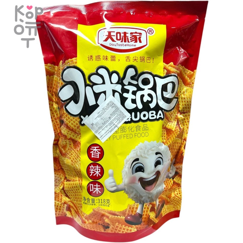 Чипсы в Гигантской упаковке DayTasteHome - со вкусом хрустящего пряного риса, 318гр., купить с доставкой на дом фото 1 &mdash; Корейские товары для всей семьи(КорОпт)