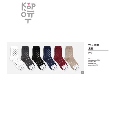 Kikiya Socks - Носки женские высокие в горошек, размер 23-25, арт. 220501.