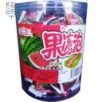 Жевательная резинк Мармелад Delicious Fudge с кусочками фруктов, со вкусом Виноградаа штучная Арбуз — Корейские товары для всей семьи(КорОпт)