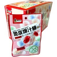 Жевательная конфета Dushike Crispy Juice Candy - с фруктовым соком Винограда в хрустящей глазури