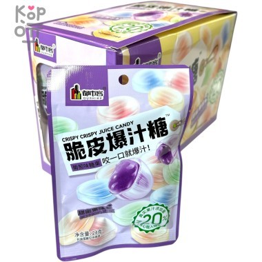 Жевательная конфета Dushike Crispy Juice Candy - с фруктовым соком Винограда в хрустящей глазури &mdash; Корейские товары для всей семьи(КорОпт)