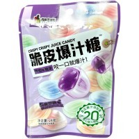 Жевательная конфета Dushike Crispy Juice Candy - с фруктовым соком Винограда в хрустящей глазури