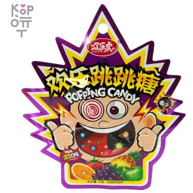 Конфеты Huan Le Hu Poping Candy Mix Flavor "Танец колы" Шипучка - взрывашка с фруктовыми вкусами, на ленте &mdash; Корейские товары для всей семьи(КорОпт)