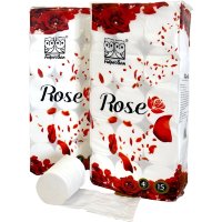 FukuroSan ROSE - Туалетная бумага, втулка, 4-х слойная, с перфорацией, 145 листов.