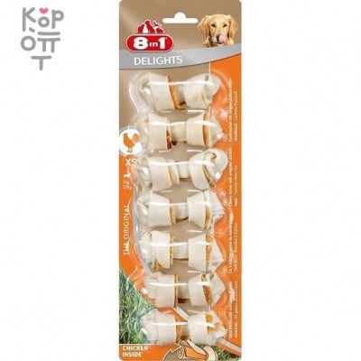 8in1 DELIGHTS XS косточки для мелких собак 7,5 см 7 шт