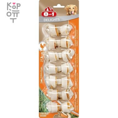 8in1 DELIGHTS XS косточки для мелких собак 7,5 см 7 шт &mdash; Корейские товары для всей семьи(КорОпт)