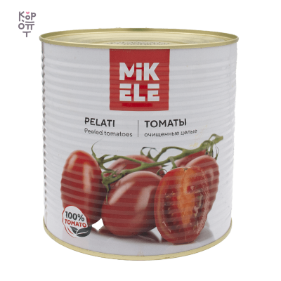Mikele — Томаты очищ целые в с/с в жестяной банке 1/2,5 кг
