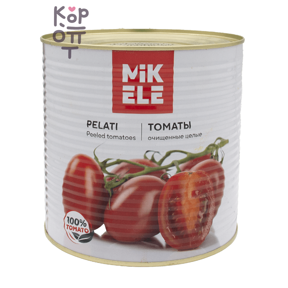 Mikele — Томаты очищ целые в собственном соку в жестяной банке,5 кг