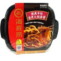 Саморазогревающаяся лапша Haidilao с говяжьими рубцами и острым соусом, 400гр.