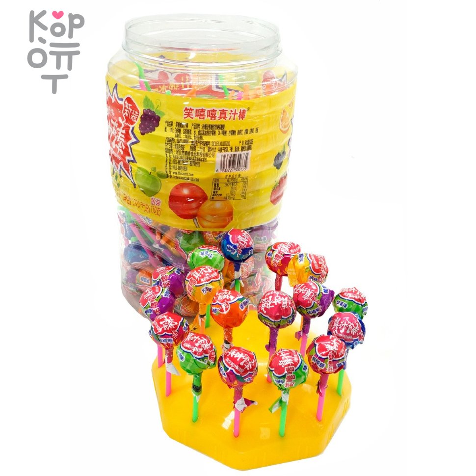 Леденец на палочке LanMing Delicious со вкусом спелых фруктов, купить с доставкой на дом фото 1 — Корейские товары для всей семьи(КорОпт)