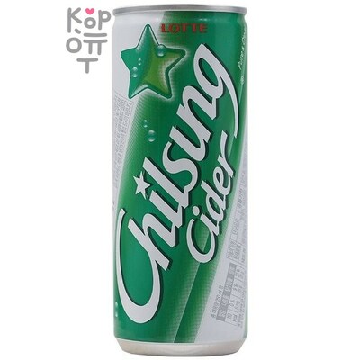 LOTTE Газированный напиток "Chilsung Cider" 250 мл