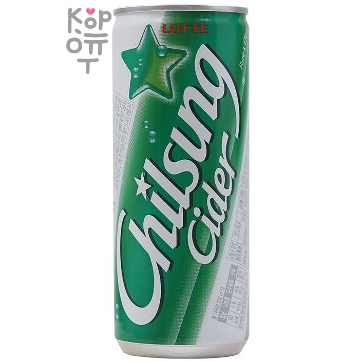 LOTTE Газированный напиток "Chilsung Cider" 250мл.