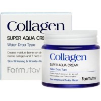 Farm Stay Collagen Super Aqua Cream - Увлажняющий крем с Коллагеном 80мл.