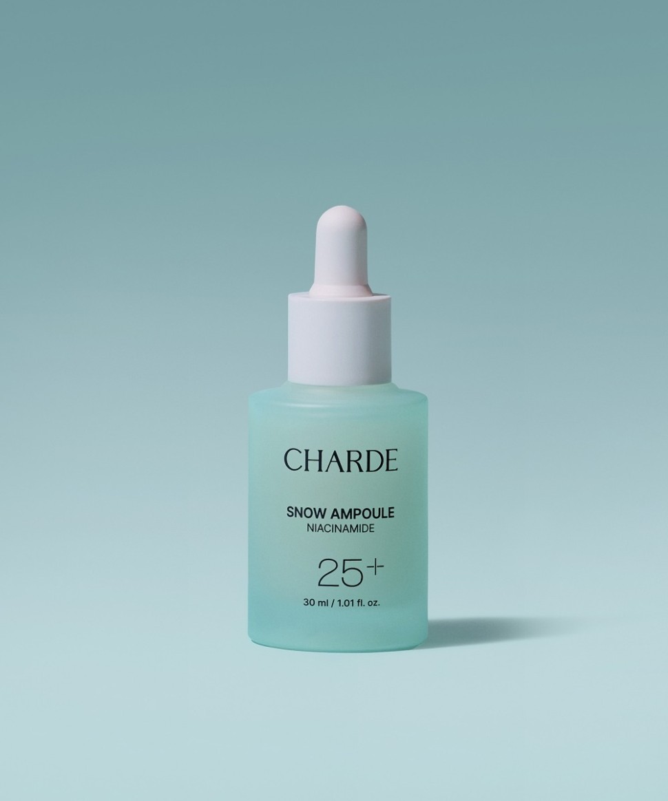 Charde Snow Ampoule Niacinamide 25+ — Сыворотка-ампула для лица с ниацинамидом против пигментации, 30 граммов