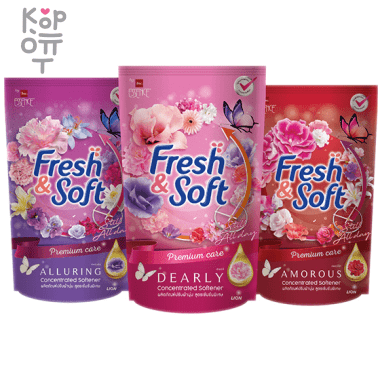 LION Essence Fresh &amp; Soft - Кондиционер для белья 500мл., мягкая упаковка — Корейские товары для всей семьи(КорОпт)