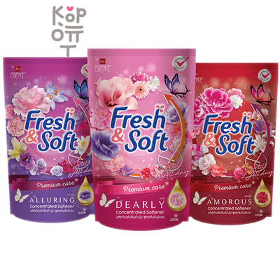 LION Essence Fresh & Soft - Кондиционер для белья 500 мл, мягкая упаковка
