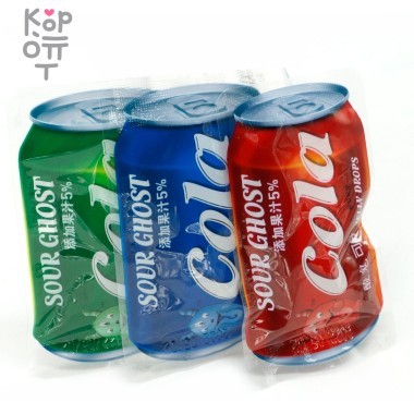 Мармелад Super Ghost Cola в форме бутылочки и вкусом Колы с добавлением яблочного сока — Корейские товары для всей семьи(КорОпт)