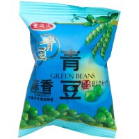 Peas Green Beans Barbecue - Закуски Dong Guoqing, небольшие упаковки сушеного зеленого горошка, вкус Барбекю, 16гр.