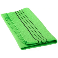 Korean Towel Bulk Basic Long Exfoliating - Мочалка полотенце базовое длинное Цвет - зелёный 100*35 см 10 шт