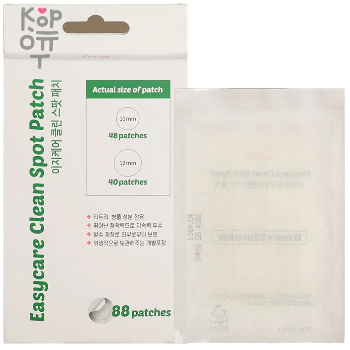 Prreti Easycare Clean Spot Patch - Патчи точечные от прыщей 88шт. Патчи Prreti Easycare Clean Spot — уходовое средство для регулярного использования. В КорОпт можно подобрать свежие приходы азиатской косметики с хорошим остаточным сроком годности и собрать заявку по средствам регулярного ухода.