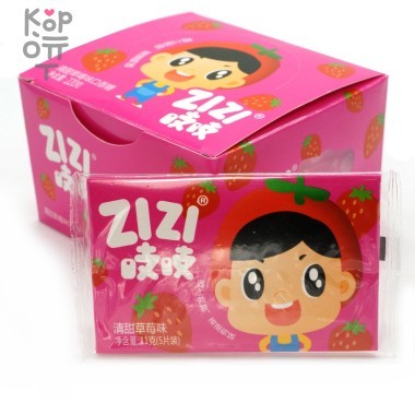 Жевательная резинка Zizi - Ягодка, со вкусом Клубники — Корейские товары для всей семьи(КорОпт)