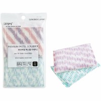 SB CLEAN&CLEAR - Губка для мытья посуды №376 Pastel - 13см*9см*1,5см мягкая
