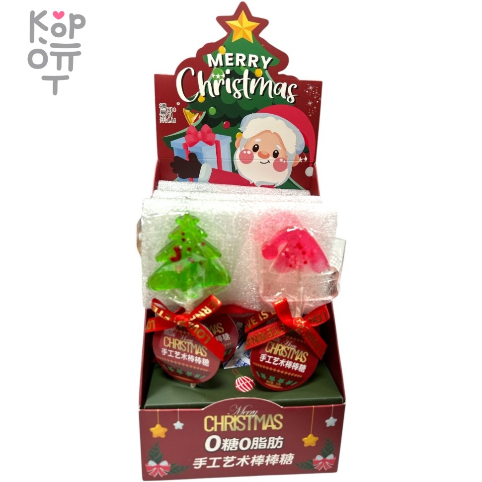 Леденец на палочке с фруктовым вкусом XiYiLai Merry Christmas Lolipop - Новогоднее настроение фото 1 &mdash; Корейские товары для всей семьи(КорОпт)