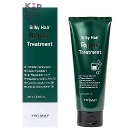TRIMAY — Silky Hair Repair Treatment — слабокислотный восстанавливающий бальзам с пептидами, 200 мл
