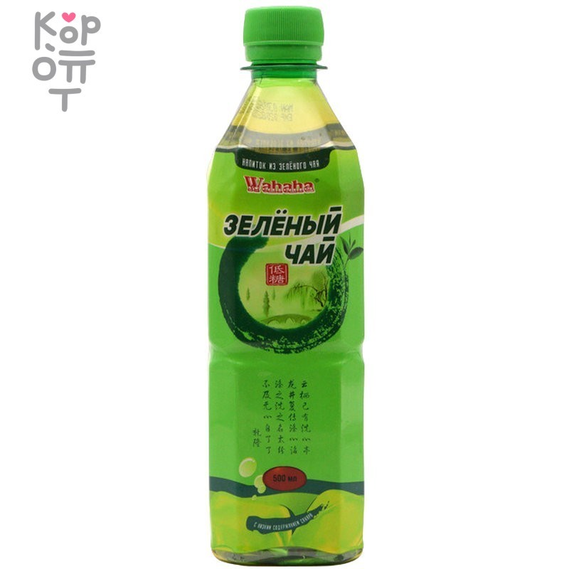 Напиток чайный Wahaha (зелёный чай) 0,5л., купить с доставкой на дом фото 1 &mdash; Корейские товары для всей семьи(КорОпт)