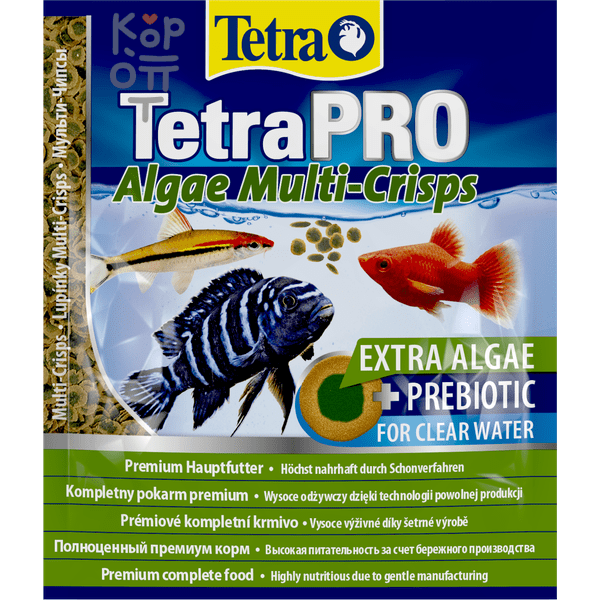 TetraPro Algae Crisps растительный корм для всех видов рыб в чипсах 12гр. (sachet)