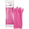HOME MJ - Перчатки из натурального латекса (полноразмерные, с резинкой, классические) розовые, 1 пара. , купить с доставкой на дом фото 2 — Корейские товары для всей семьи(КорОпт)