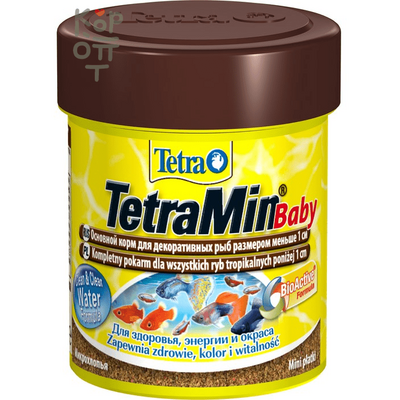 TetraMin Baby корм для мальков до 1 см мелкая крупа 66мл.