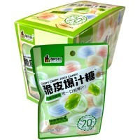 Жевательная конфета Dushike Crispy Juice Candy - с фруктовым соком Клубники в хрустящей глазури