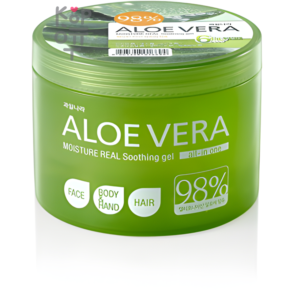 Welcos Aloe Vera Moisture Real Soothing Gel - Многофункциональный гель для тела с экстрактом Алоэ. 