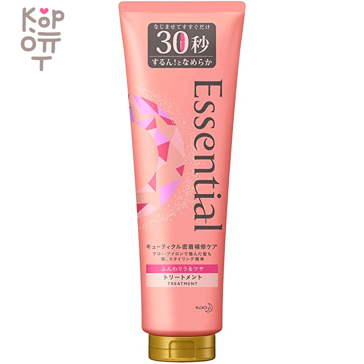 KAO Essential Fluffy Shine Treatment - Подготавливающий к термо-воздействию бальзам для поврежденных волос с ароматом цветочного букета 250гр. фото 1 &mdash; Корейские товары для всей семьи(КорОпт)